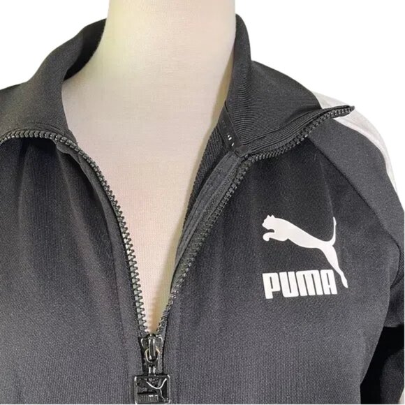 Puma Black and White Zip-Up Jacket - Picture 2 of 5